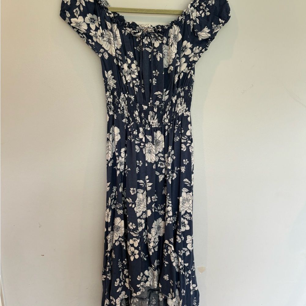 Justify Floral Off-Shoulder High Low Dress